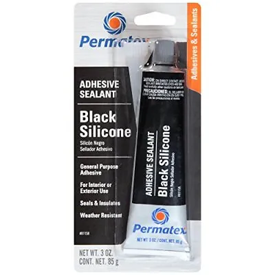 Permatex 81158 Black Silicone Adhesive Sealant 3 Oz. Tube Pack Of 1 • $7.96