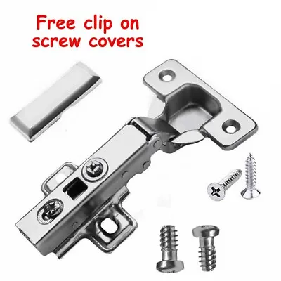 Soft Close Kitchen Cupboard Cabinet Door Hinges Slow Shut Full Overlay 35mm • £1.99