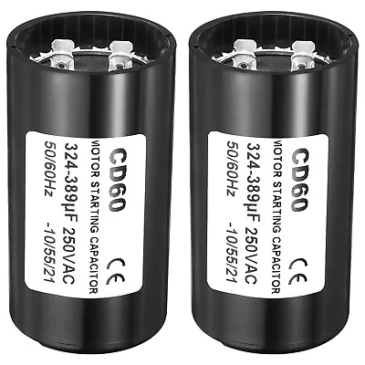 2 Pack Motor Start Capacitor 324-389uF/Mfd 250VAC 50/60Hz CD60 Run Capacitor • $18.75