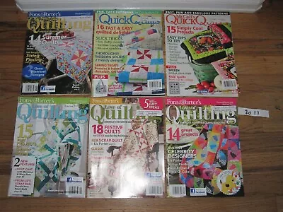 $15.99 • Buy Lot Of 6 McCalls Fons & Porter’s~Love Of Quilting Magazine 2011