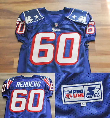 #60 Rehberg New England Patriots STARTER Jersey Pro Line Team Game Issue Men 48 • $399.99