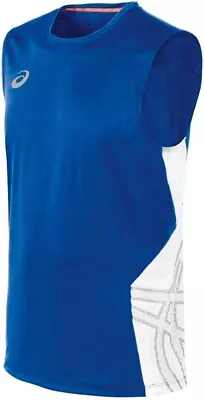 ASICS Men's Team Performance Volleyball Sleeveless Tee Royal/White Small • $31.99