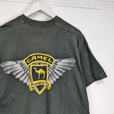 Vintage 90s Camel Cigarettes Pocket T Shirt Faded Single Stitch Lamborghini • £76.49