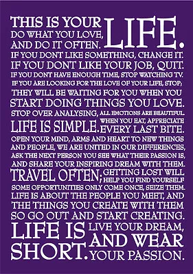 $14.95 • Buy 2022-2023 Year Diary Purple Life Quote  A5 WEEK TO VIEW