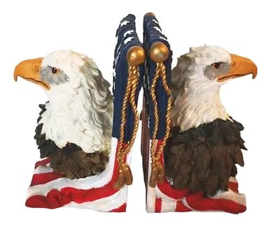 Vintage Avery 1998 American Flag Bald Eagle Book Ends 6  • $35