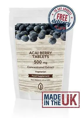 Acai Berry Extract 500mg X30 Tablets BritVits Packet • £4.04