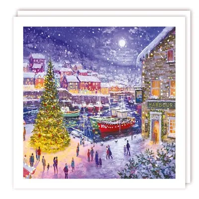 Charity Christmas Cards 5 Pack Festive Moonlit Marina – Rainbow Trust Xmas Cards • £5.49