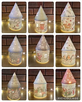 LEDLight Up Xmas House Lantern. Yuletide Festive Christmas Decoration 9 Designs • £11.99