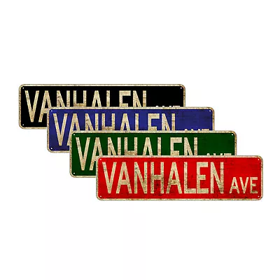Vanhalen Avenue Street Sign For Garage Vintage Décor American Rock Band Tin Sign • $9.99