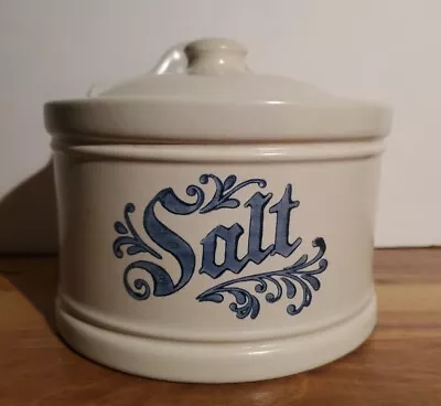 Vintage Pfaltzgraff Yorktowne Salt Box Crock Lid Wall Mount Country Kitchen  • $39.99