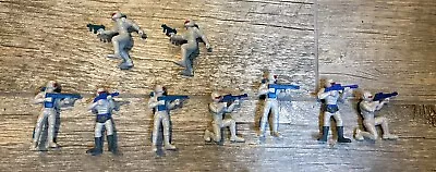 1987 GUTS Mattel Sci-fi Laser Soldiers Grey Blue (Lot Of 9) • $26.99