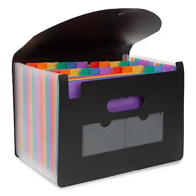 24 Pocket Expanding File Organiser A4 File Holder Paper Documents Storage Folder • £9.99