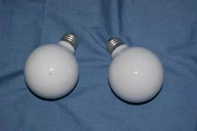 Lot Of 2 White 3  White Globe Vanity Bulbs 40W 120V • $3.99