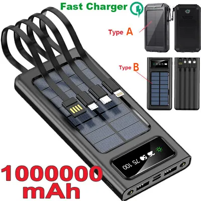 $21.98 • Buy 1000000mAh 4 USB Backup External Battery Power Bank Pack Charger For Cell Phone