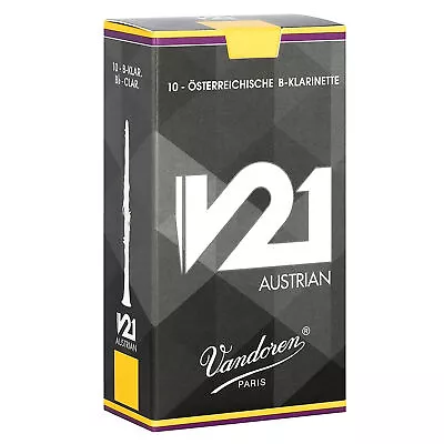 Vandoren Bb Clarinet Austrian V21 Reeds Strength 2.5 Box Of 10 • $44.99