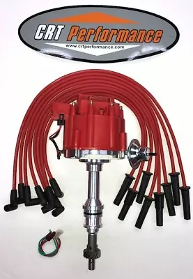 Ford 351c 351m 429 460 Hei Distributor Red + 8mm Silicone Usa Spark Plug Wires  • $129.95