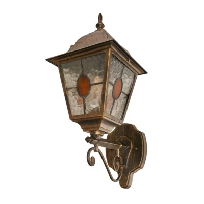 £16 • Buy Litecraft Wall Light Traditional Outdoor IP44 Rated Garden Lantern - Black Gold 