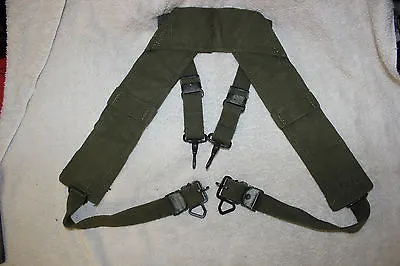 10 US Military Issue Vietnam Era US Army USMC H Suspenders OD Green Canvas 10 • $169.95