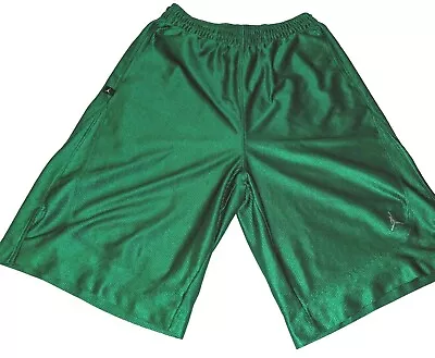 Men's Vintage Air Jordan Y2K Long Polyester  Dazzle  Shorts [Green - Large] • $34.95