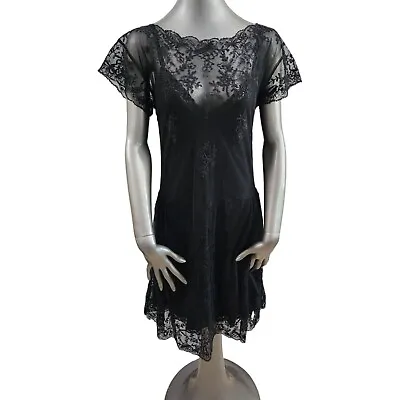 Miguelina New NWT Rosalyn Embroidered Slip Netting Cover Dress Small • $134