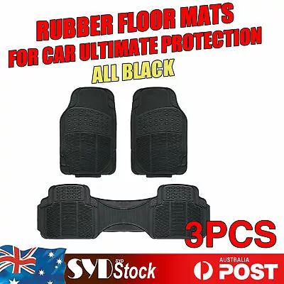 $91.14 • Buy For Mitsubishi Outlander Anti-skid Stain Car Rubber Floor MAT Front Rear Set 3x