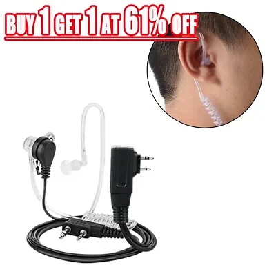 2 Pin Security Earpiece Headset For Baofeng Kenwood Radio Walkie Talkie • £3.85