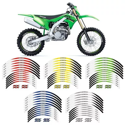 $15.83 • Buy 21  19  RIM STRIPES WHEEL STICKERS DECALS FOR Kawasaki KX 250F 2004-2021 09 10