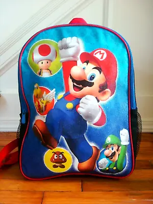 Colorful Nintendo Super Mario Bros School Backpack TOTE Book Bag ~ CLEAN And Fun • $9.29