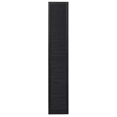 15 In. X 81 In. Open Louvered Polypropylene Shutters Pair In Black • $72.20