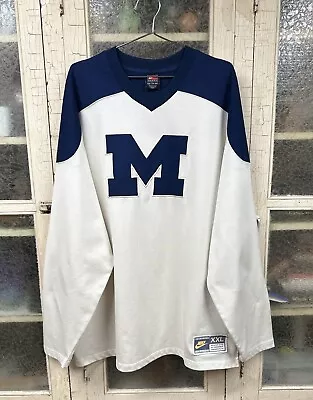 Michigan Wolverines Nike Hockey Jersey XXL Navy  Throwback • $59.99