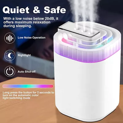 Ultrasonic Humidifiers For Bedroom Large Room Office Cool Mist Air Humidifier 3L • $21.99