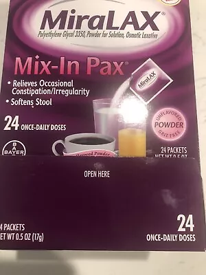 MiraLax Mix In Pax 24 Packets  • $18