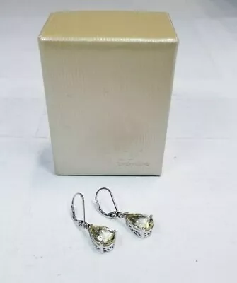 JTV Yellow Labradorite Rhodium Over Sterling Silver Earrings 4.25ctw • $31.70