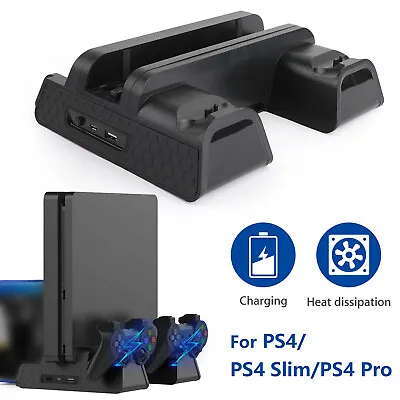 $30.99 • Buy Vertical Stand Cooling Fan Dual Charging Dock Charger Station For PS4/Slim/Pro