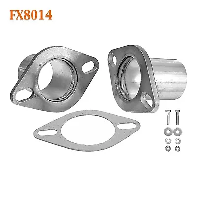 FX8014 1 3/4 OD Universal QuickFix Exhaust Oval Flange Repair Pipe Kit Gasket • $23.26