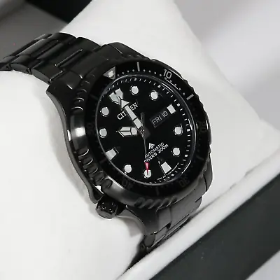 Citizen Promaster PVD Black Automatic Diver Men's Black Dial Watch NY0145-86E • $339.99