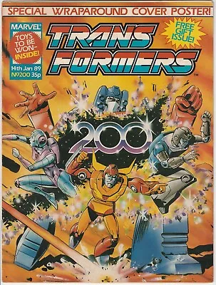 Marvel UK 1989 TRANSFORMERS #200 Very Fine G1 Galvatron TIME WARS Part 2 Comics • $16