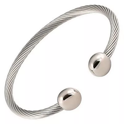 Healing Therapy Arthritis Pain Cuff Magnetic Bracelet Bangle Copper For Lady Men • £5.47