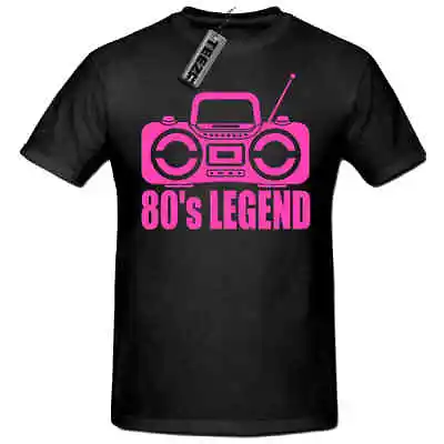 80's Legend Boombox T Shirt 80's Unisex T Shirt 80's T Shirt.(Pink Slogan) • £9.99
