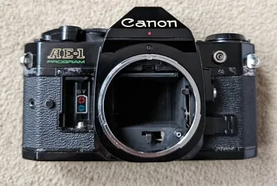 Canon AE1 Program 35mm Film Camera- Spares Display Or Repair Parts Missing • £15.95