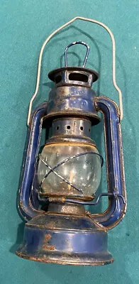 Vintage Blue Guang Zhou China Mini Lantern Moon Light Paraffin Lamp HM103 • $12.99