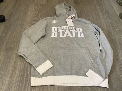 Nike Michigan State Spartans Hoodie Gray/White Men’s Size: Large NWT • $44