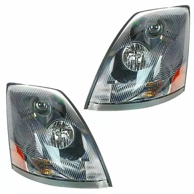 Volvo Vnl Vnm Vnx 300 430 630 670 2006 2007 Pair Headlights Head Lamps Lights  • $330