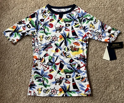 £29.99 • Buy RALPH LAUREN POLO Kids Rash Vest Swimming Top 10-12 Yrs BNWT!! UV Protection