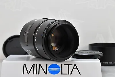 [Near MINT W/Hood] Minolta AF 100mm F2.8 Macro Lens For Sony A Mount From JAPAN • $94.99