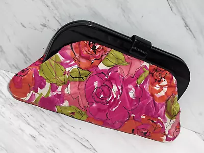 Vera Bradley Womens Pink Vintage Rose Millie Floral Quilted Satin Quilted Clutch • $43