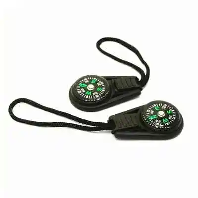 2pc Mini Pocket Compass With Lanyard Hiking Camping Keychain Survival Bug Out • $6.99