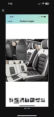 Car Seat Cover Ford F-150 Lightning 2023 Waterproof Breathable (grey White) • $100