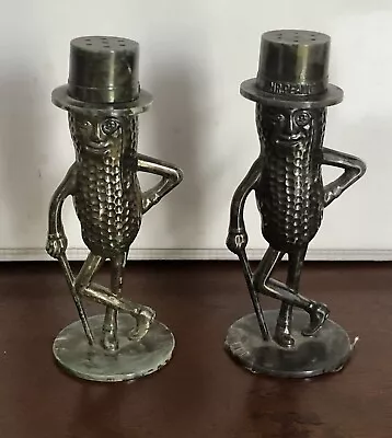 Vintage Planters Mr. Peanut Plastic Salt & Pepper Shaker Figurines Bought 1946 • $24.95