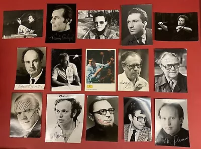 Classical Music Conductors Lot Of 15 Signed Photos Or Real Photo Postcards • $300